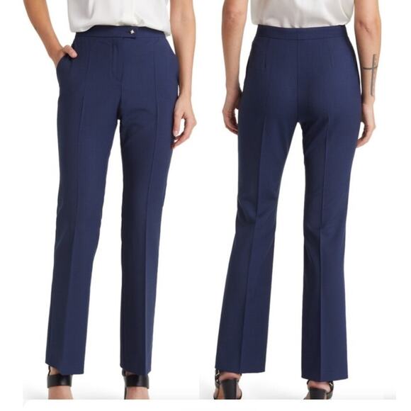 BOSS Hugo Boss pants Teniver Virgin wool suit trousers blue size 12 - Picture 1 of 7